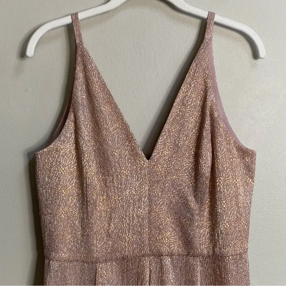 Anthropologie Dress The Population Rose Gold Loreley Delilah Midi Dress Medium - Picture 7 of 16